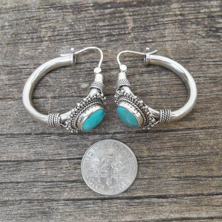 BettyRae - Chic Turquoise Retro Earrings