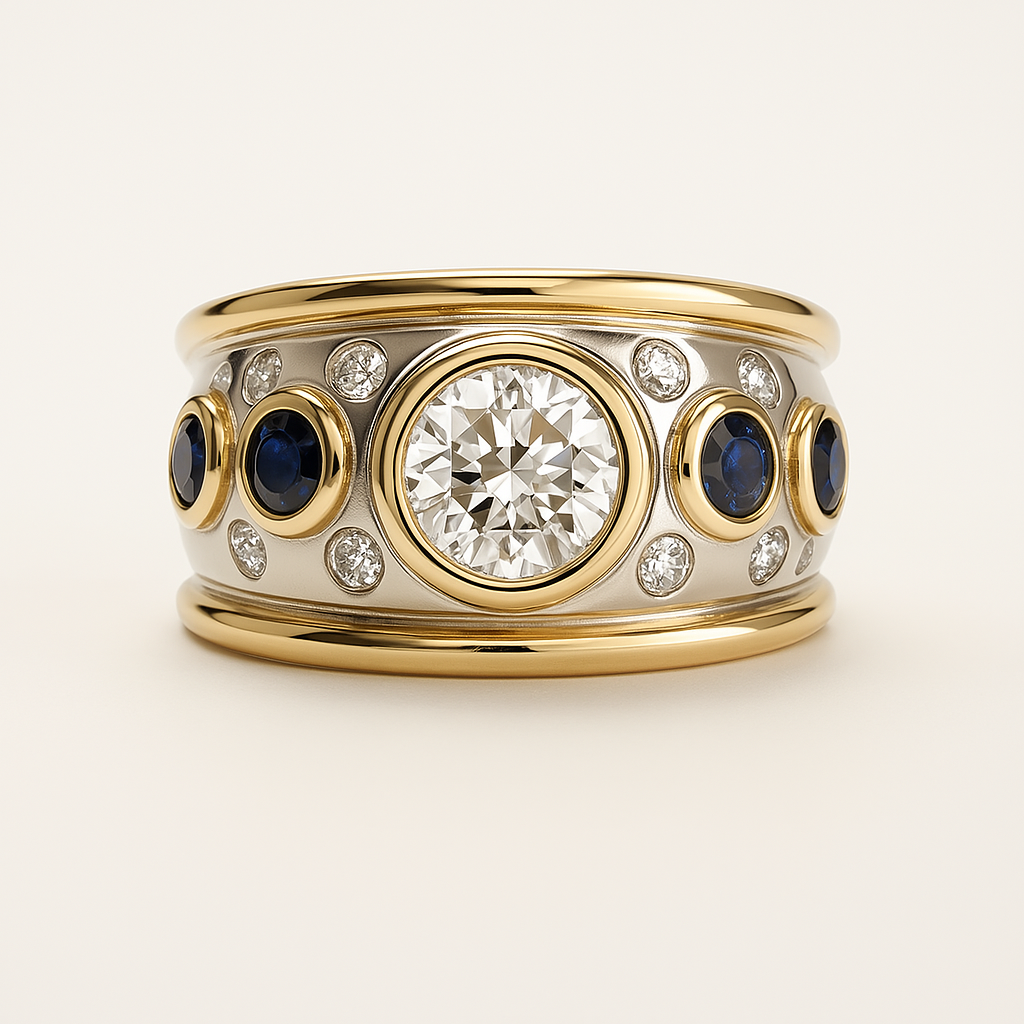 BettyRae - Vintage Golden Inlaid Ring