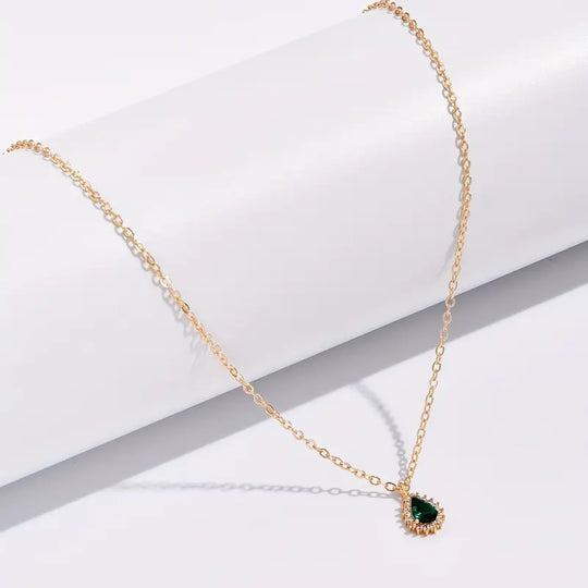 BettyRae - Green Water Drop Necklace