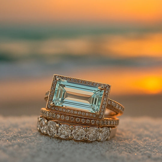 BettyRae - Sea Glass Ring Set