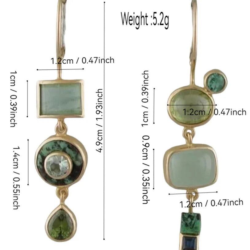 BettyRae - Vintage Green Earrings
