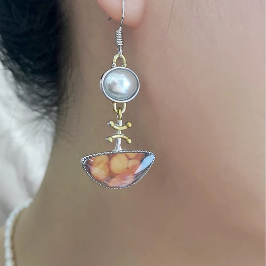 BettyRae - Retro Orange Earrings