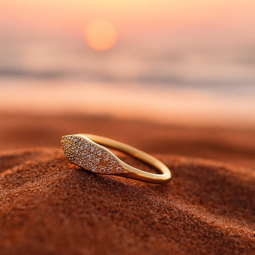 BettyRae - Golden Ring with Multiple Zirconia