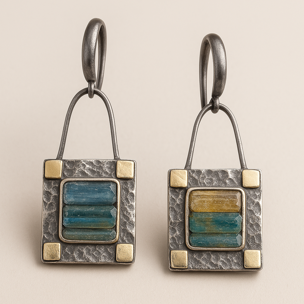 BettyRae - Blue Green Crystal Style Earrings