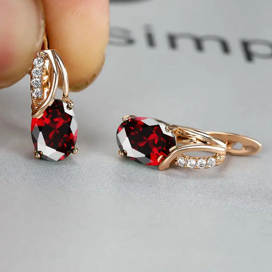 BettyRae - Ruberine Gold Earrings