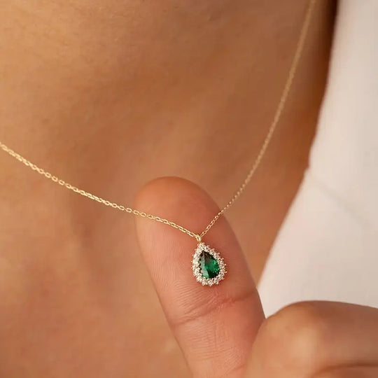BettyRae - Green Water Drop Necklace
