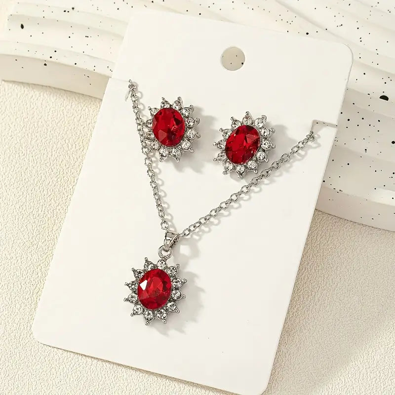 BettyRae - Ruberyn Jewelry Set White Gold