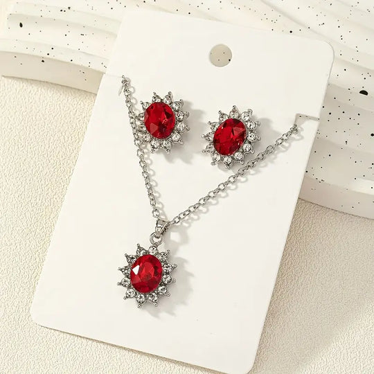 BettyRae - Ruberyn Jewelry Set White Gold