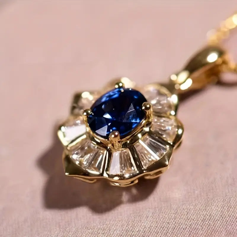 BettyRae - Kavella Noctazure Gold Necklace
