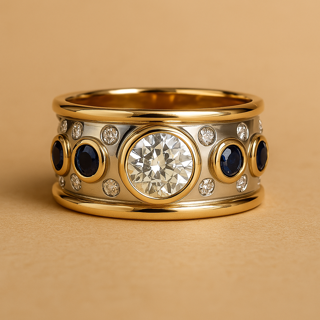 BettyRae - Vintage Golden Inlaid Ring