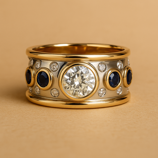 BettyRae - Vintage Golden Inlaid Ring