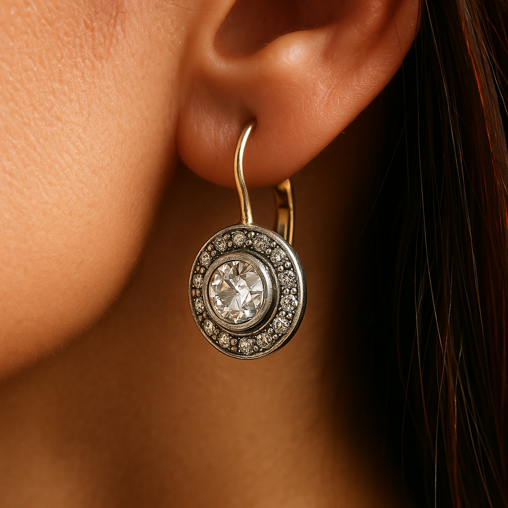 BettyRae™ - Vintage Silver Earrings with Zirconia