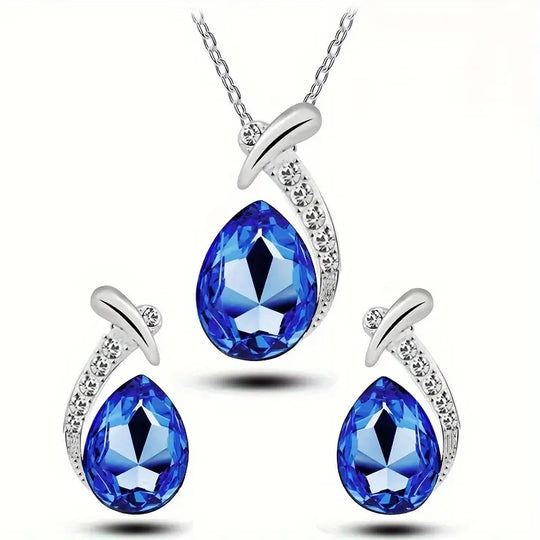 BettyRae - Classic Mermaid Elegance Jewelry Set | White Gold
