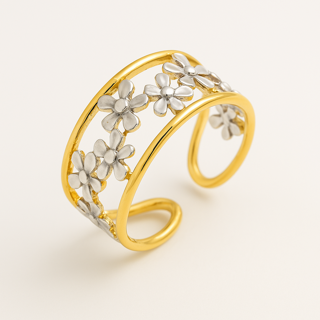 BettyRae - Irregular Hollow Daisy Ring