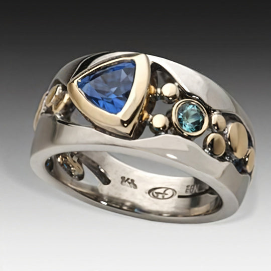 BettyRae™ - Vintage Blue Crystal Ring