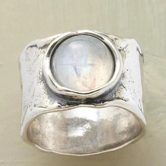 BettyRae - Moonstone Look Ring in Silvery