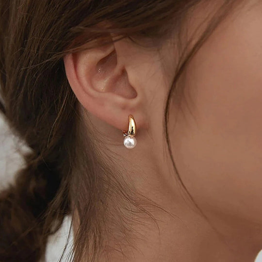 BettyRae - Unique Golden Pearl Earrings