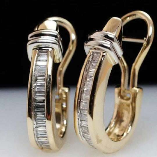 BettyRae™ - Vintage gold and diamond earrings