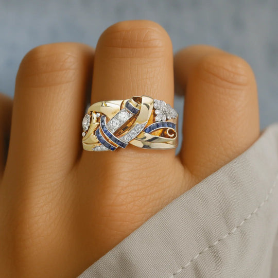 BettyRae - Gold Vintage Zirconia Ring