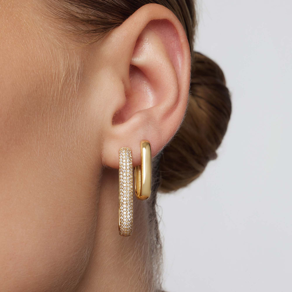 BettyRae™ - Large Icon Pavé Hoops