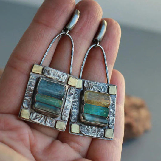 BettyRae - Blue Green Crystal Style Earrings