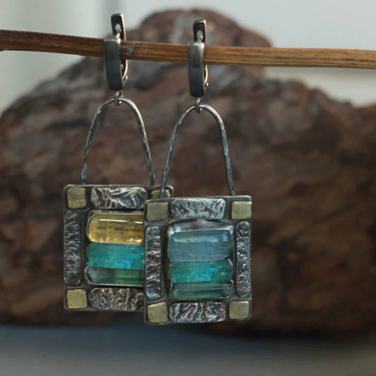 BettyRae - Blue Green Crystal Style Earrings
