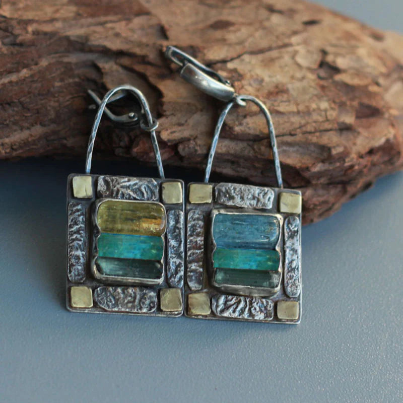 BettyRae™ - Blue Green Crystal Earrings