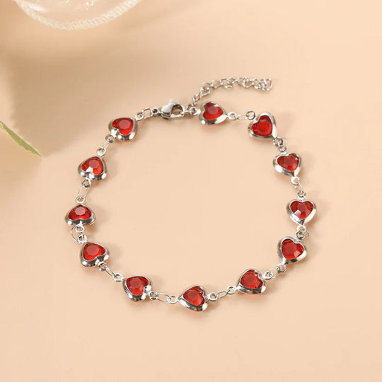 BettyRae - Garnetelle Bracelet White Gold
