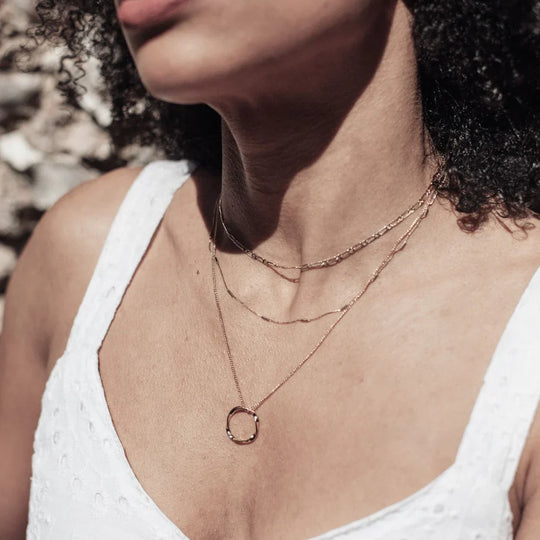 BettyRae™ - Open Circle Three Row Necklace