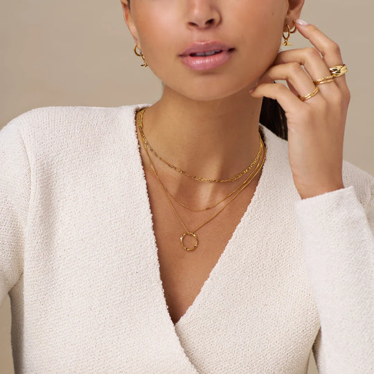 BettyRae™ - Open Circle Three Row Necklace