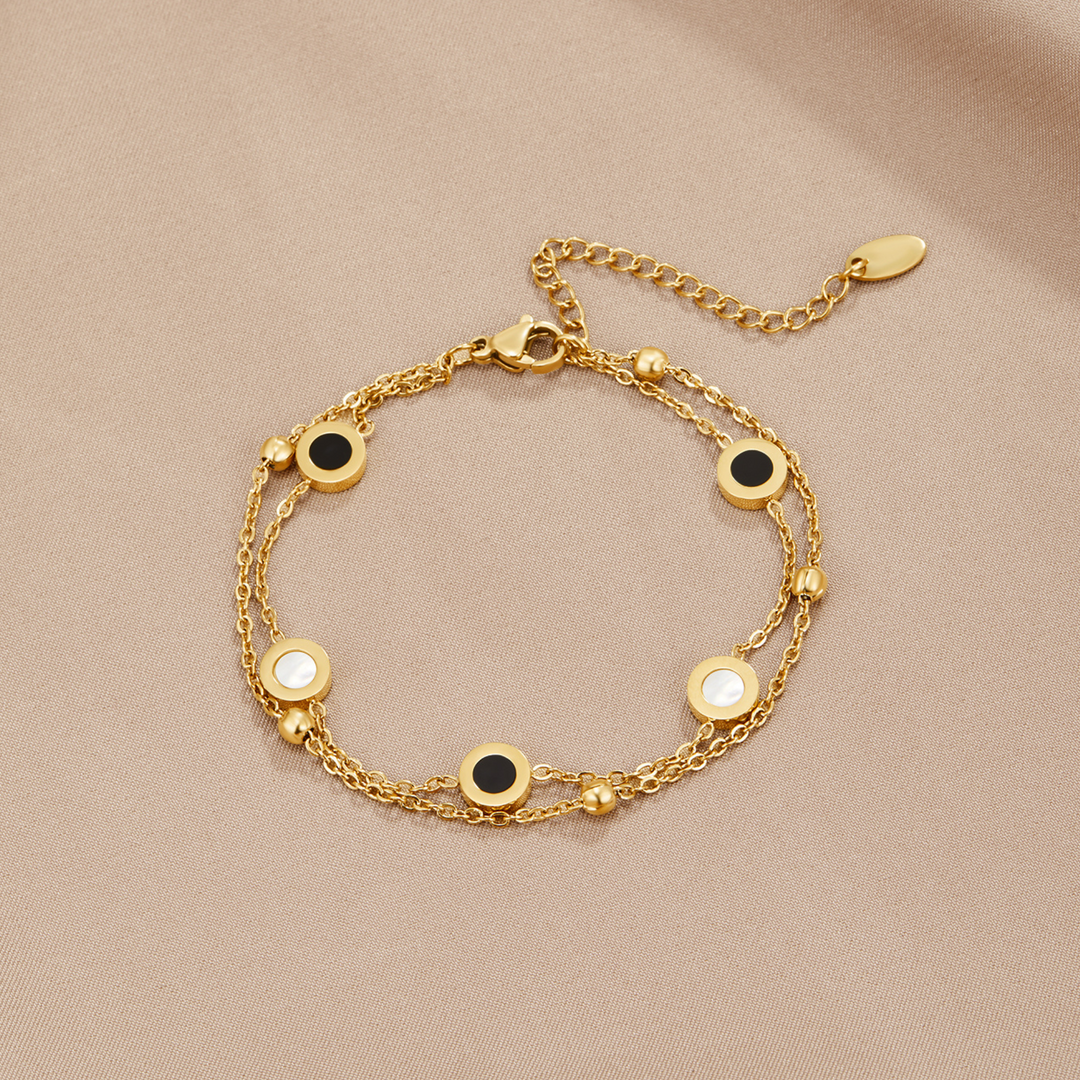 BettyRae - Onyx & White Stone Bracelet