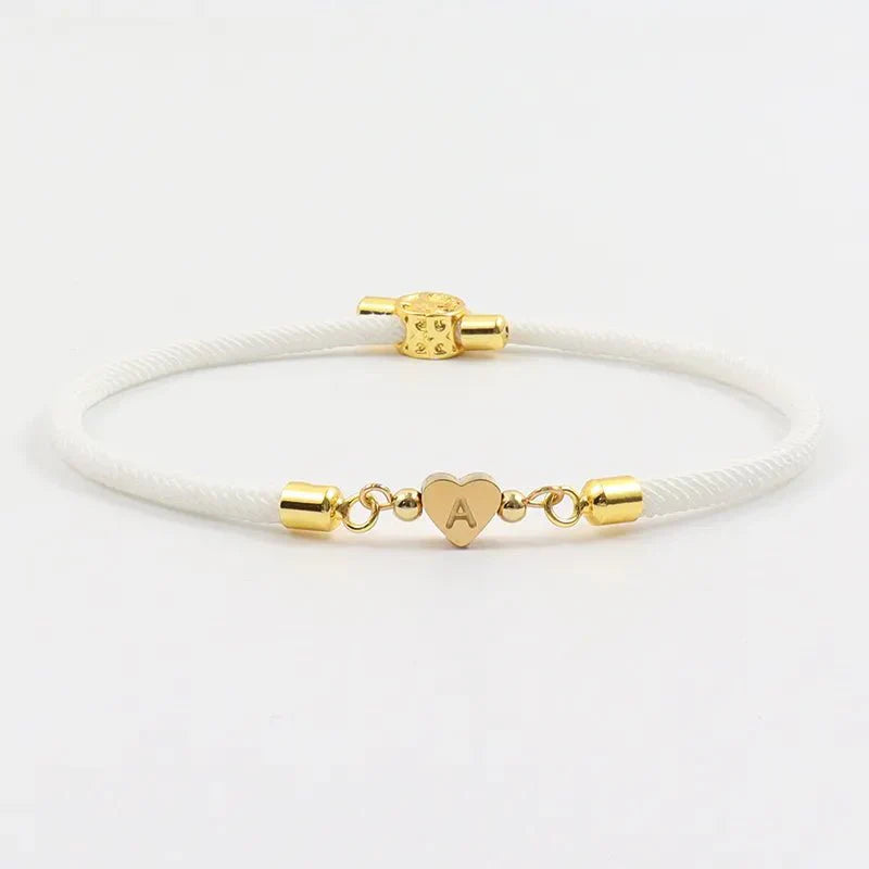 BettyRae - Adjustable Heart Letter Initial Bracelets