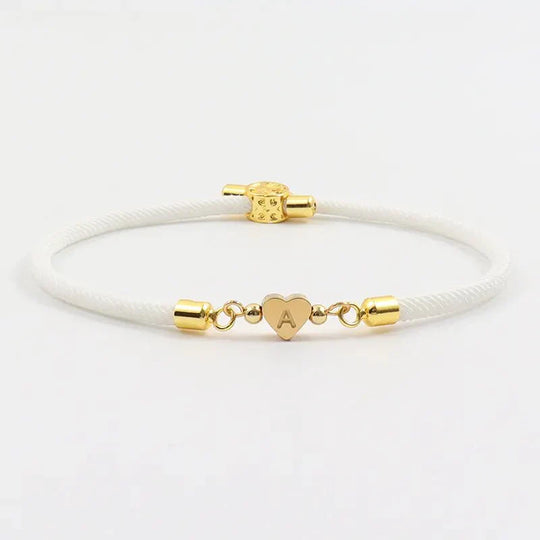 BettyRae - Adjustable Heart Letter Initial Bracelets