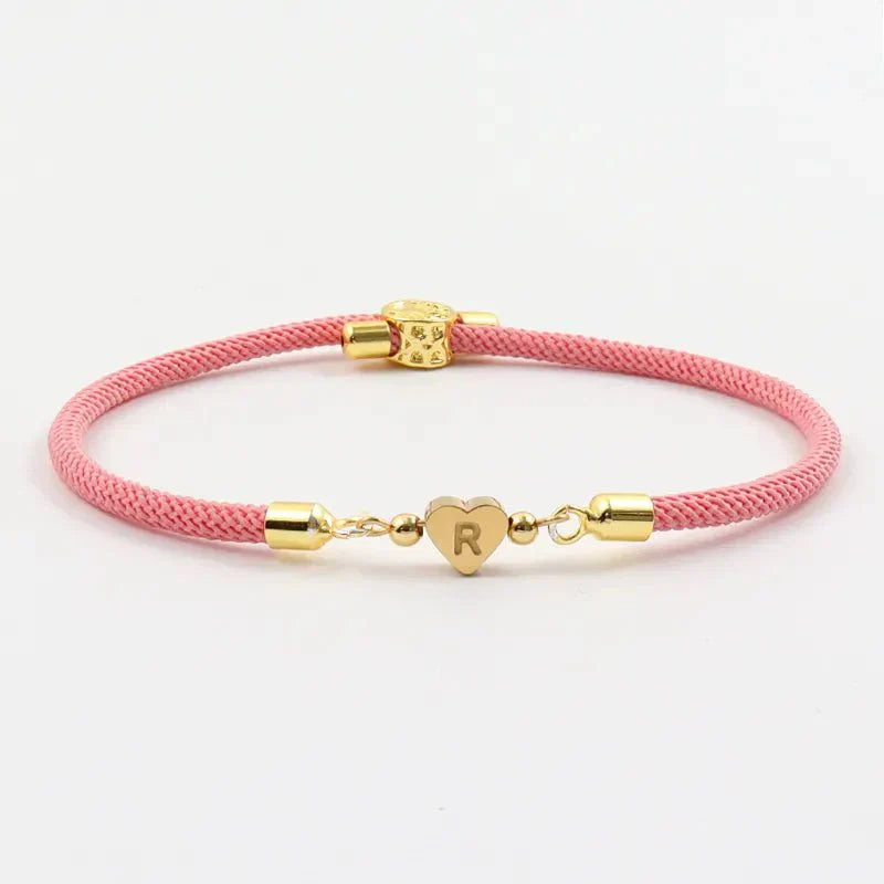 BettyRae - Adjustable Heart Letter Initial Bracelets