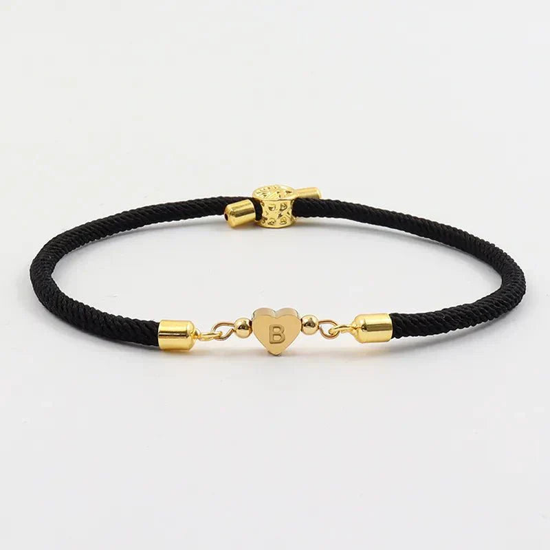 BettyRae - Adjustable Heart Letter Initial Bracelets