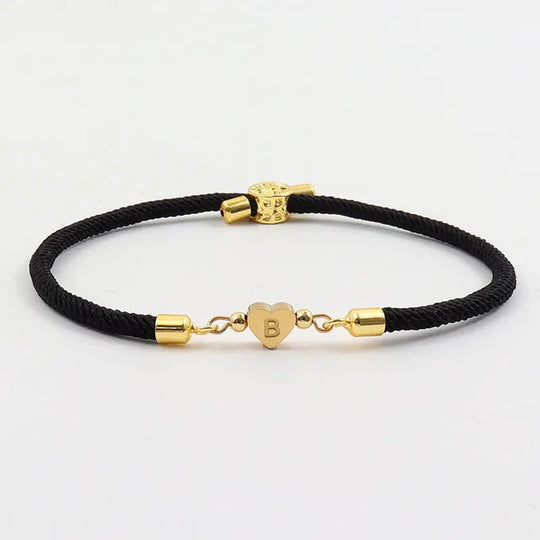 BettyRae - Adjustable Heart Letter Initial Bracelets