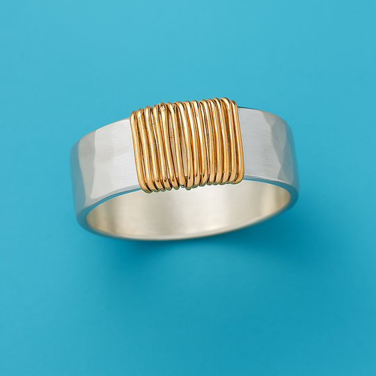 BettyRae - Vintage Golden Threads Silvery Ring