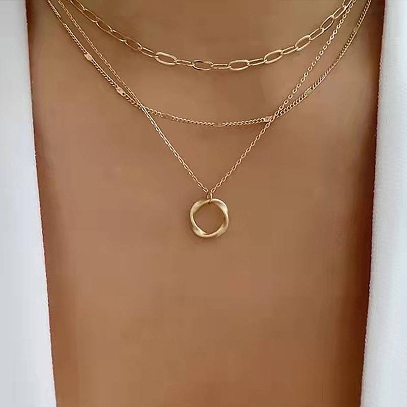 BettyRae - Open Circle Three Row Necklace
