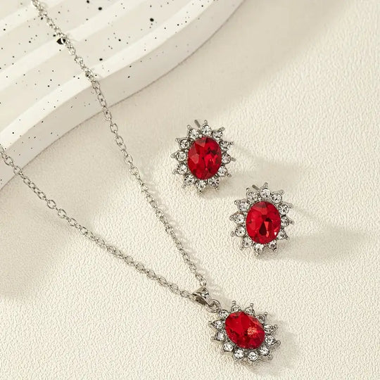 BettyRae - Ruberyn Jewelry Set White Gold