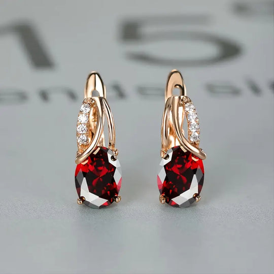 BettyRae - Ruberine Gold Earrings