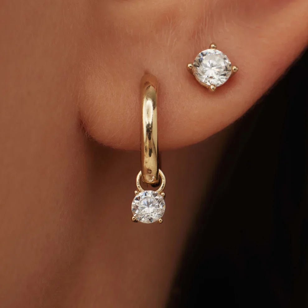 BettyRae™ - Larmes de Lune Stone Hoop Earrings