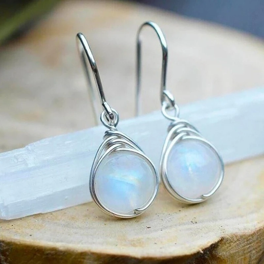 BettyRae™ - Vintage Moonstone Drop Earrings