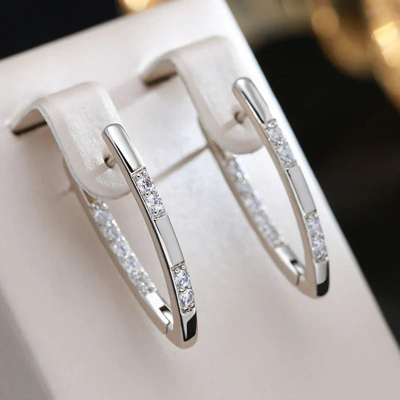 BettyRae™ - Elegant Zirconia Earrings in Gold