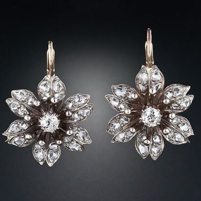 BettyRae - Vintage Crystal Flower Earrings