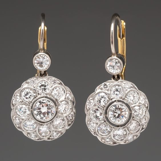 BettyRae™ - Vintage round Mandala crystal earrings