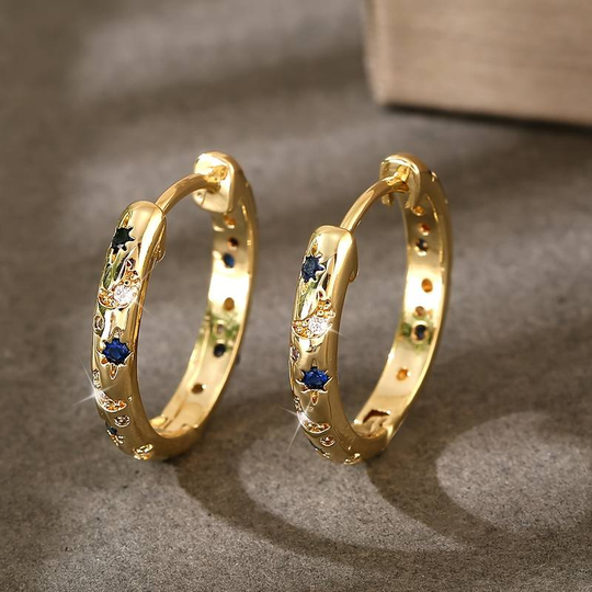 BettyRae™ - Vintage Golden Bright Hoop Earrings