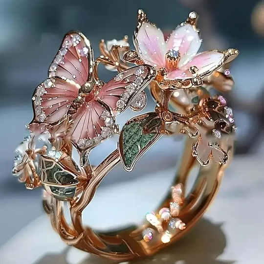 BettyRae - Bright Butterfly Zirconia Ring