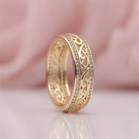 BettyRae - Bright Hollow Gold Ring