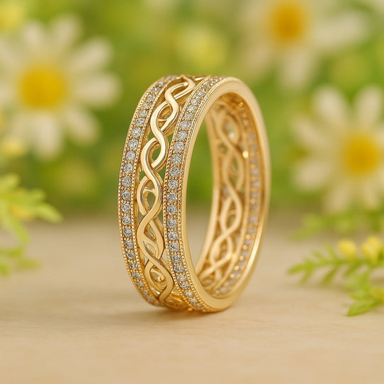 BettyRae - Bright Hollow Gold Ring