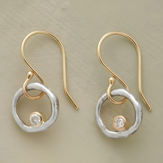 BettyRae™ - Vintage Gold And Silver Earrings